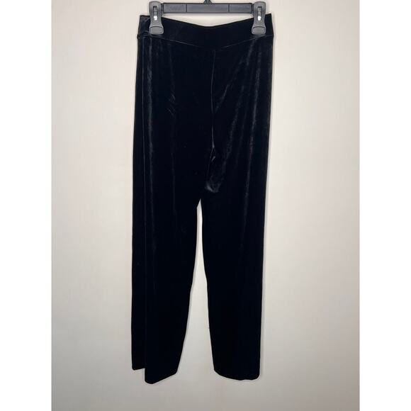 SPANX Velvet Split Hem Wide Leg Pants Black Slimming Comfort Women's Size L - Picture 8 of 8